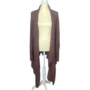 Catherines Mixed Knit Asymmetrical Long 3/4 Sleeve Open Front Cardigan Womens 3X